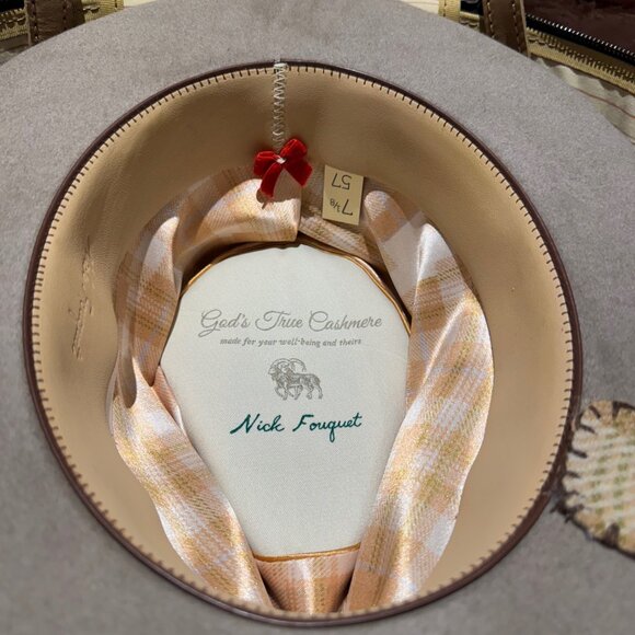 Nick Fouquet × God’s True Cashmere Fedora — Light Stone/Taupe - Picture 6 of 13